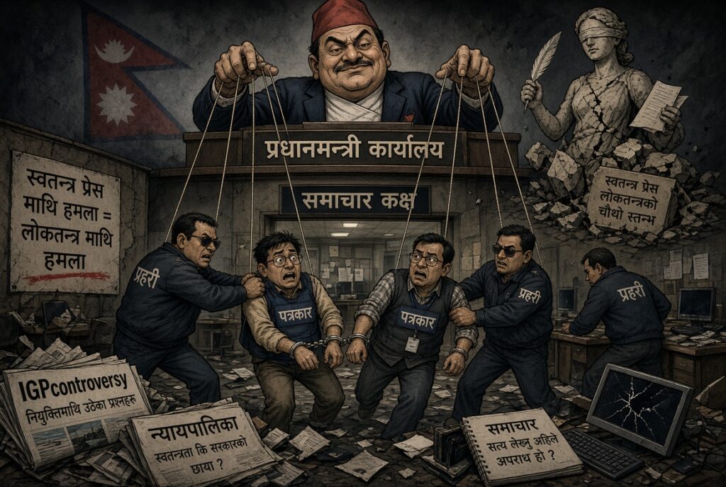 प्रेस स्वतन्त्रतामाथि प्रहार: लोकतन्त्रको आधार नै कमजोर बनाउने खतरनाक प्रवृत्ति